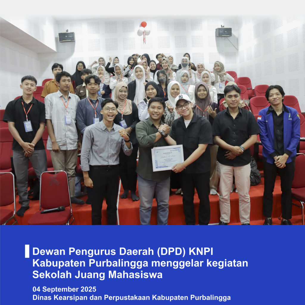 Dewan Pengurus Daerah (DPD) KNPI Kabupaten Purbalingga menggelar kegiatan Sekolah Juang Mahasiswa